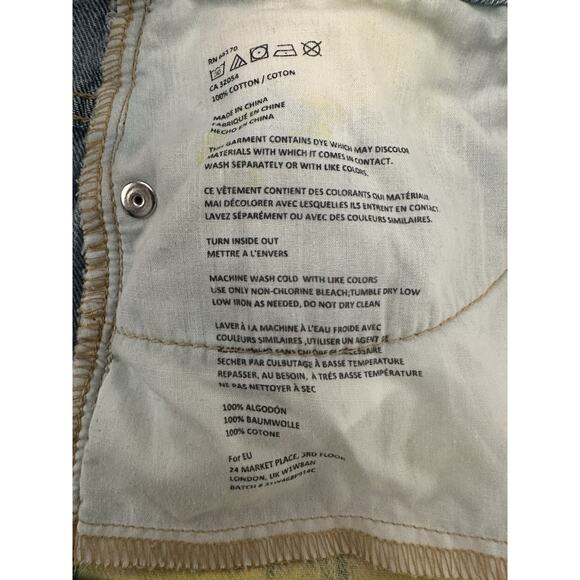 BDG Urban Outfitters High Rise Distress Dree Cheeky Shorts Size 25W Blue Jean - Picture 9 of 9